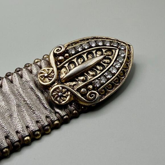 Vintage 90s Streats Ahead Leather Belt with Rhinestones Glam Western Cowgirl New main image 9